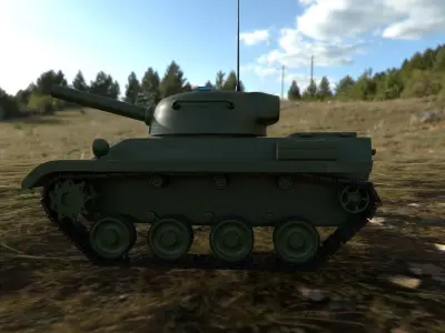 Toy tank model Low-poly 3D model