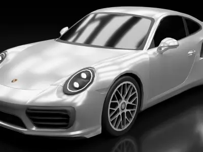 2016 Porsche 911 Turbo Free low-poly 3D model