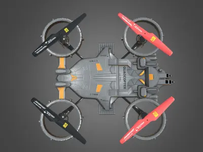 QUADCOPTER drone Low-poly 3D model
