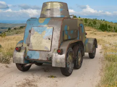 OA vz 30 Armoured Car Czechoslovak Vray 3D model