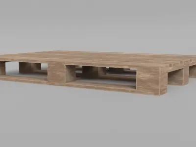 Wooden Pallet Free low-poly 3D model get