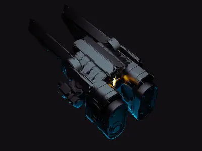 Spaceship Bizon 3D model