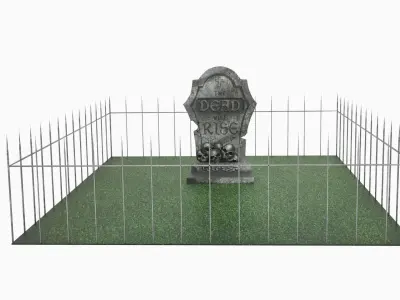 Graveyard  Low-poly 3D model