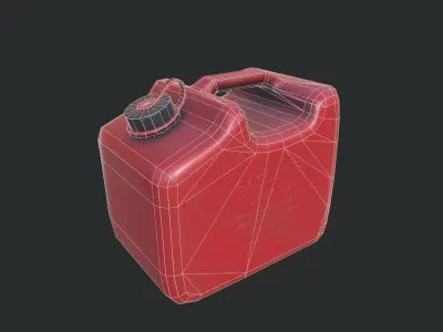 Plastic Canister 01 Low-poly 3D model