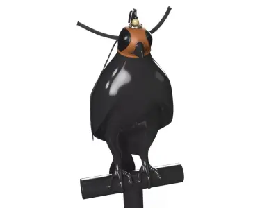 Falcon Dummy with Leather Hood 3D model purchase