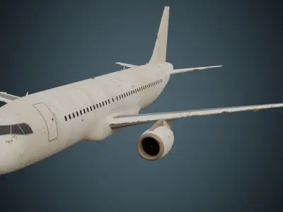 Airliner 1D Low-poly 3D model
