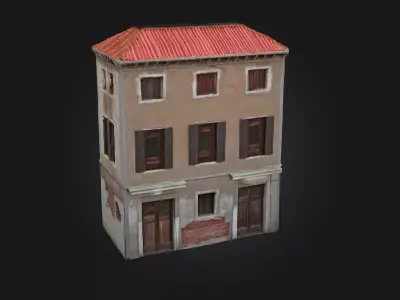 The Old Townhouse  Classic Charm of Historic Urban Living 3D model