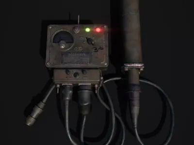 Dosimeter electronic device with light Low-poly 3D model
