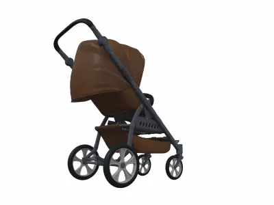 Baby stroller 10 3D model