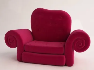 Armchair gingerbread chair 3D model