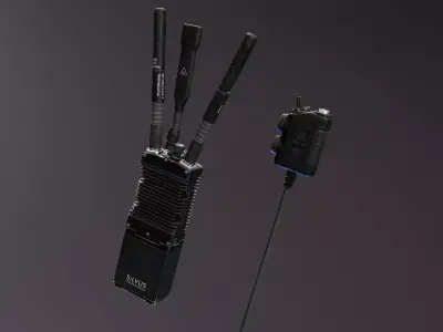 SC4200 PRC169 Radio with Dual PTT Controller Low-poly 3D model