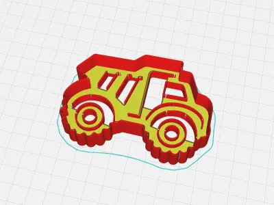 Truck Cookie Cutter 3D print model