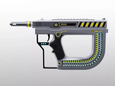 X Pistol Low-poly 3D model