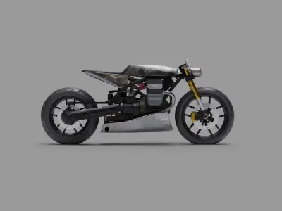 Moto Guzzi 1200 Cafe Racer Motorcycle 3D model