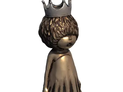 The Silent Sovereign - Mysterious - Whimsical Low-poly 3D model