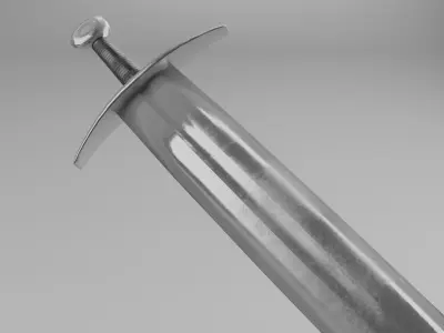 short sword from Europe Low-poly 3D model