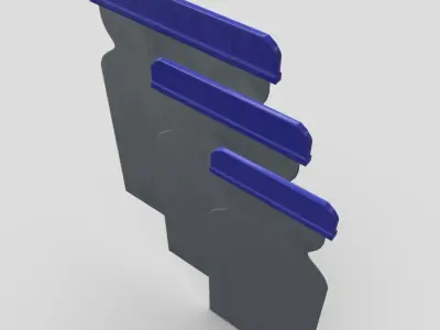 Japanese Spatula Low-poly 3D model