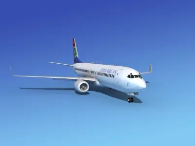Boeing 737-800 South African Airlines 3D model