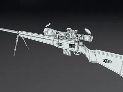 USR - Sniper rifle Low-poly 3D model