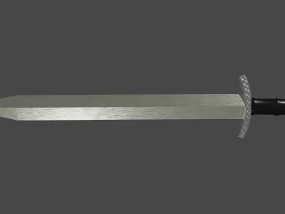 Spatha sword with Caroling handle Low-poly 3D model