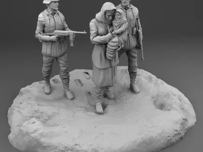 Military convoy  3D print model