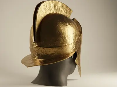 Spartan Helmet Detailed 3D print model