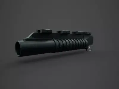 M203 Barrel Grenade Launcher Low-poly 3D model