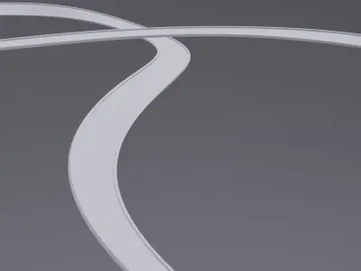 Acrobatic track Low-poly 3D model