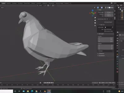 Low-Poly Pigeon Free 3D model