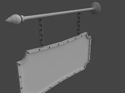 hanging sign 3D model