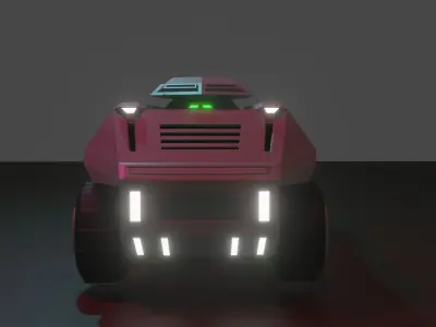 btr game ready futuristic armored vehicle Low-poly 3D model