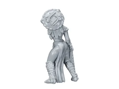 Amazon Warrior girl 3 3D print model