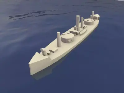 Brazilian Ironclad Lima Barros 3D print model