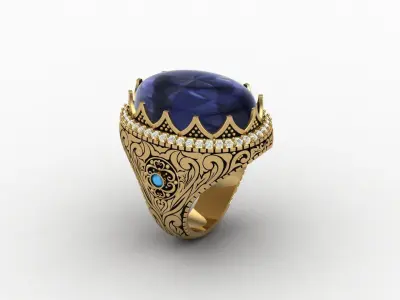 Turkish Signet Ring 3D print model