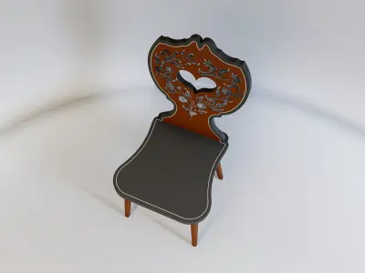 Classic violin-back chair 3D model