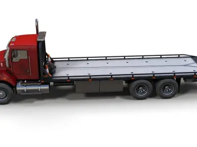 Kenworth tow truck Low-poly 3D model