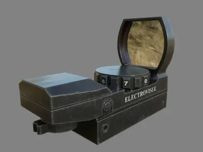 hakko35 gun Low-poly  PBR Low-poly 3D model