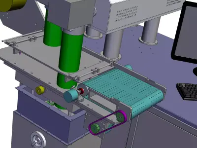 Fabric laser engraving equipment 3D model