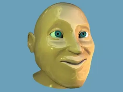 Dital face with eyes Free 3D model