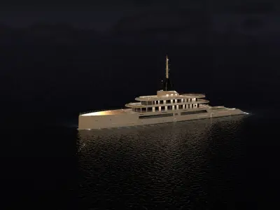  Alabama Superyacht Night Scene 