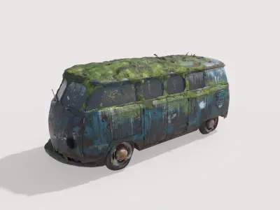 Mossy Van With Chimney 3D model