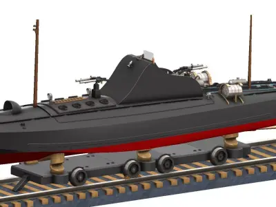 Thornycroft 55ft Coastal Motor Boat 3D print model