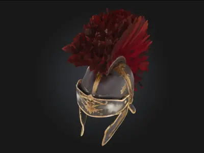 Centurion Glory Roman Officer Helmet Model 3D model