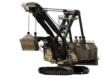 Electric Rope Shovel 3D model