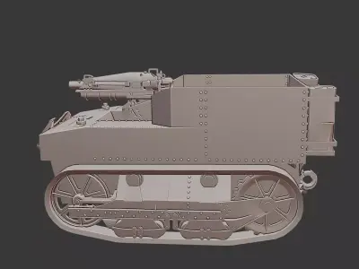 T1 HMC 75mm Experimental U S Self Propelled 3D Printable  3D print model