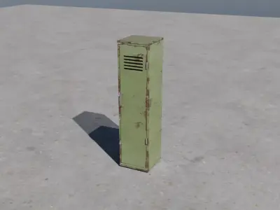 Industrial Metal Cabinet 3D model