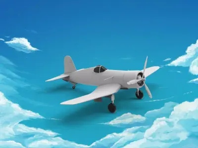 Vought F4U Corsair 3D print model