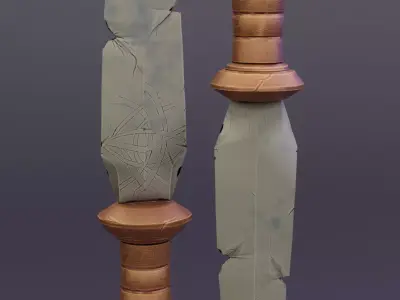 Stylized dagger Low-poly Free low-poly 3D model