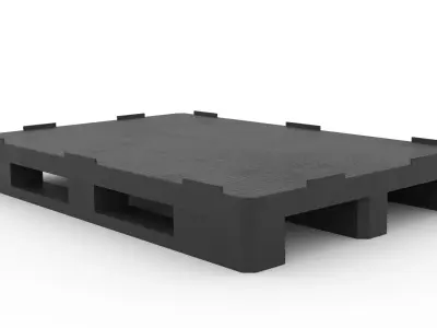 Plastic EUR-size pallet 3D model