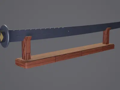 Samurai Sword Low-poly 3D model buy